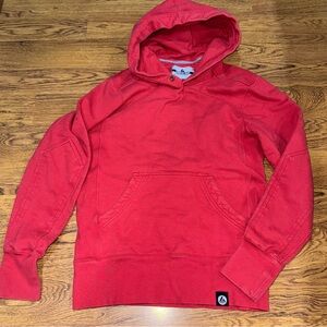 American Giant Men's Red Pullover Hoodie Sweatshirt S